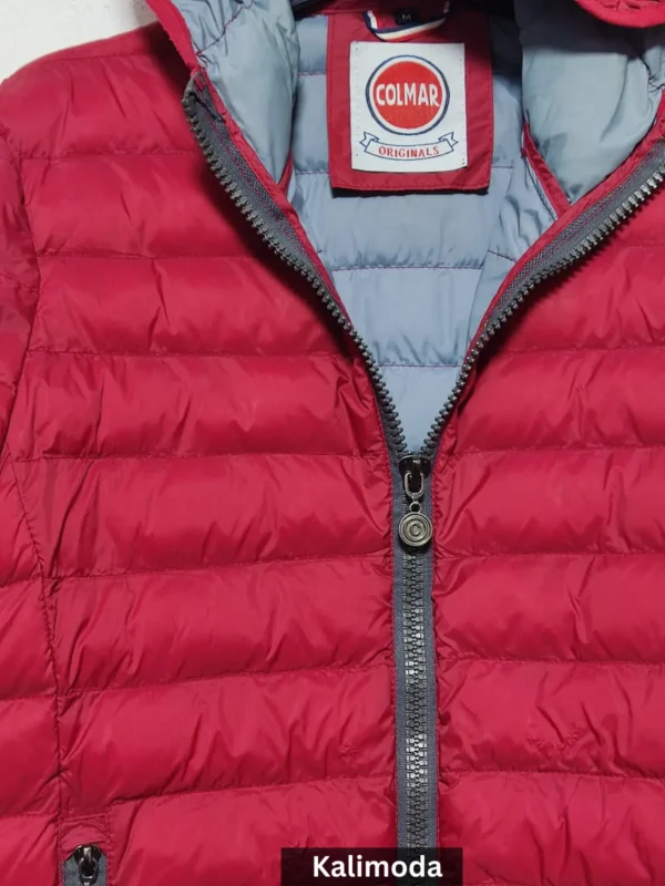 COLMAR Red Hooded Puffer Jacket M - Image 3