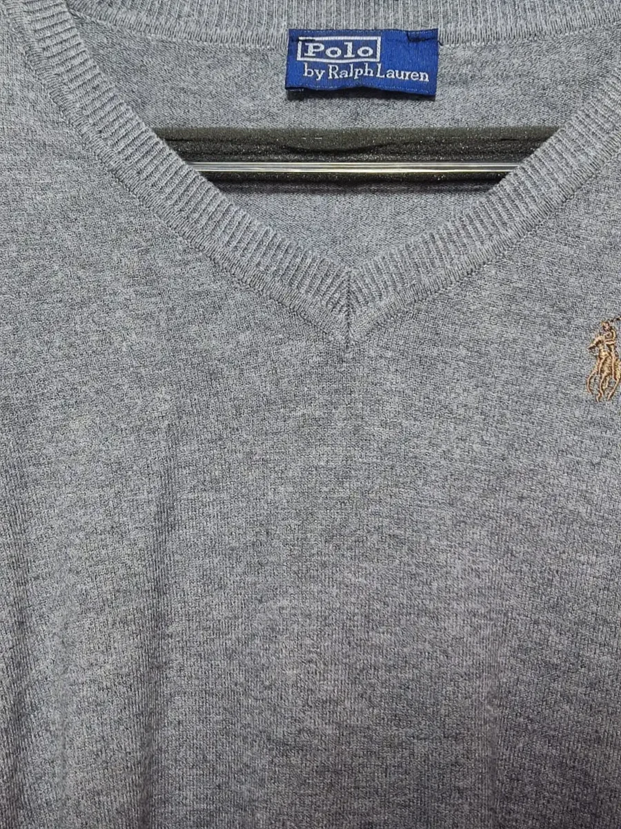POLO Ralph Lauren Grey Sweater - Size Medium - Image 4