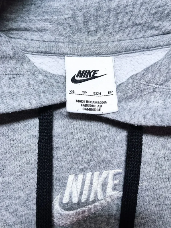 NIKE Men's Grey Hoodie - Size XS - Image 4