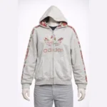 Adidas women’s floral zip hoodie