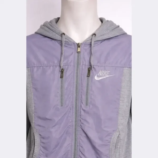 NIKE Men's Grey Full Zip Hooded Jacket - XXL - Image 3