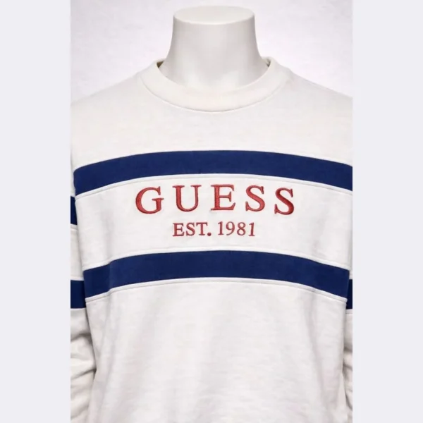 GUESS White Sweatshirt - Size Large - Image 3