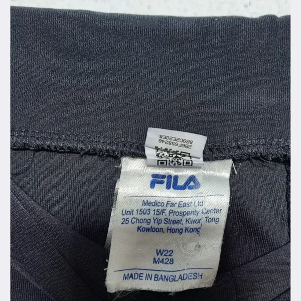 FILA Black Leggings With Logo - Size 32 - Image 4