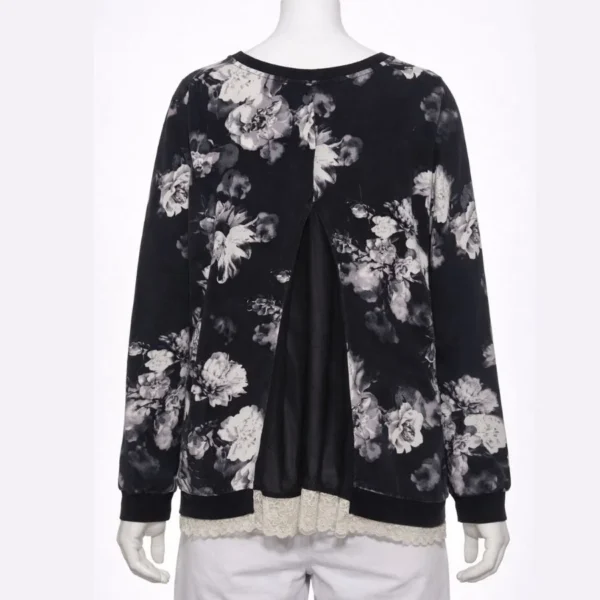Liu Jo Sport Black Floral Sweatshirt - Image 3