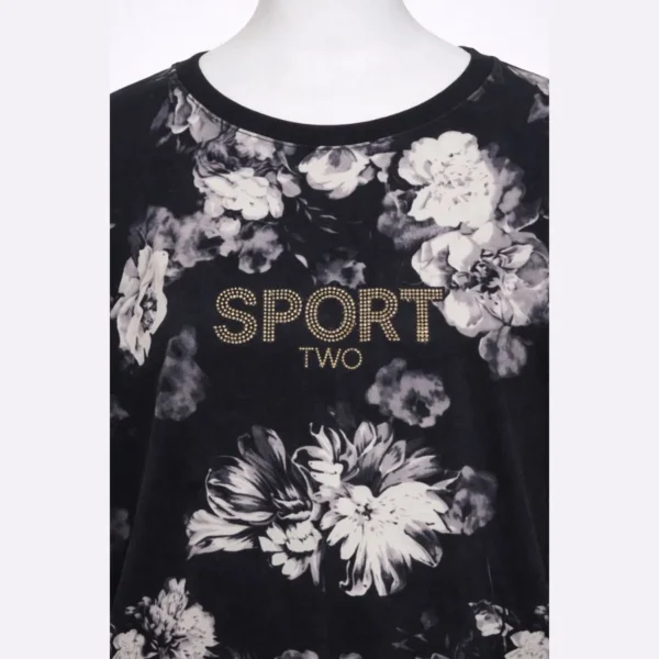 Liu Jo Sport Black Floral Sweatshirt - Image 2