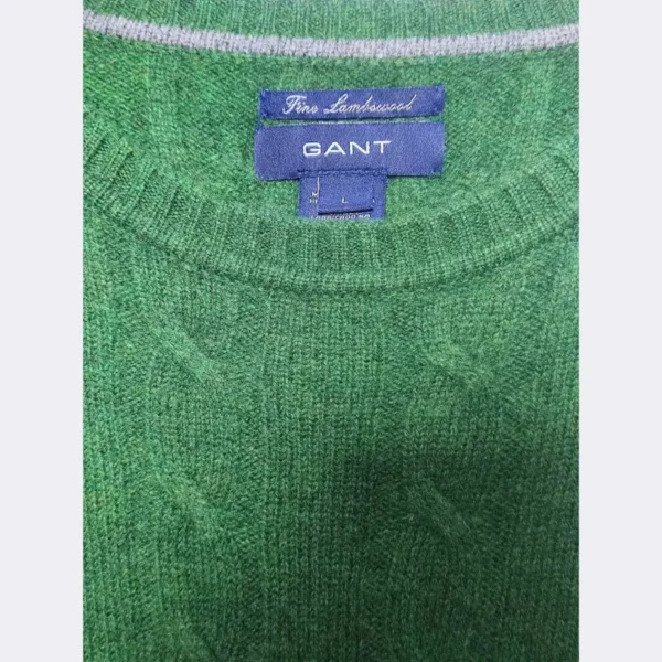 GANT Men's Cotton Cable Sweater - Size Large - Image 4