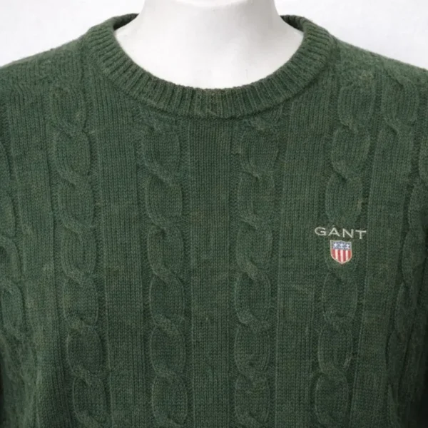 GANT Men's Cotton Cable Sweater - Size Large - Image 3