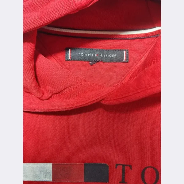 TOMMY Red Hoodie - Size Medium - Image 4