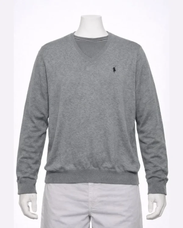 Polo Sport Grey V-Neck Sweater XL
