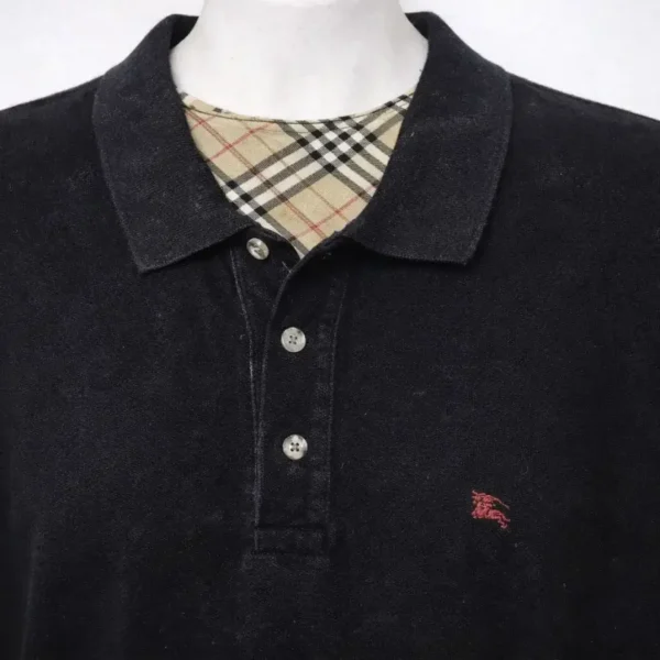 BURBERRY Check Nova Polo Shirt - Size Medium - Image 3