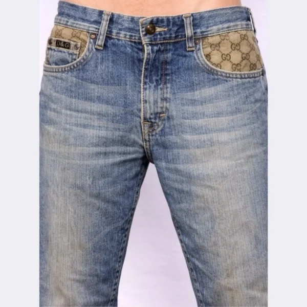 GUCCI Blue Denim Jeans Pant - Waist 42 - Image 3