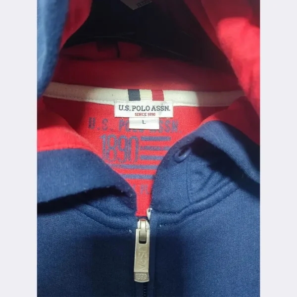 POLO Full Zip Fleece Hoodie - Size Large - Image 4