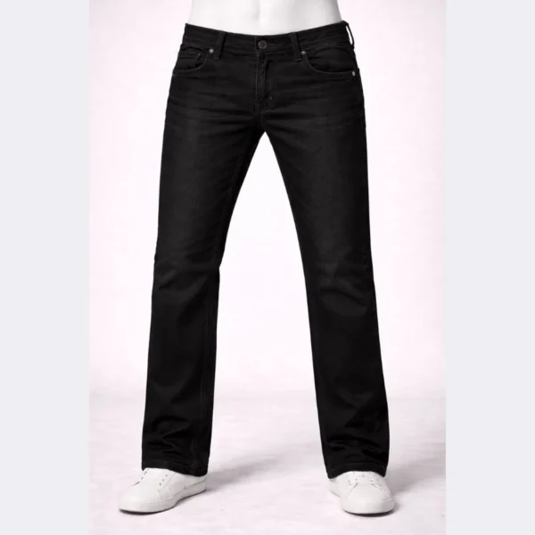 GUESS Leather Look Black Jeans