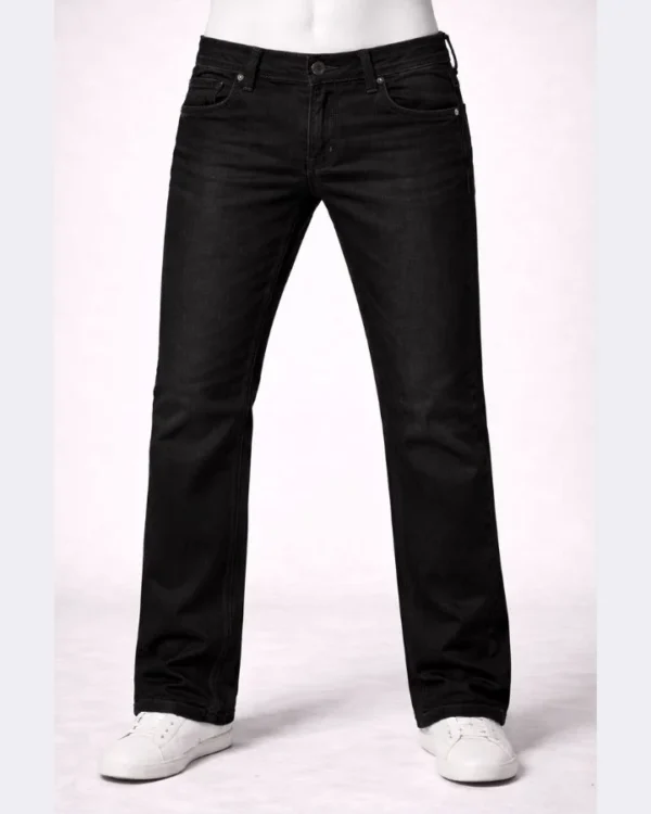 GUESS Leather Look Black Jeans