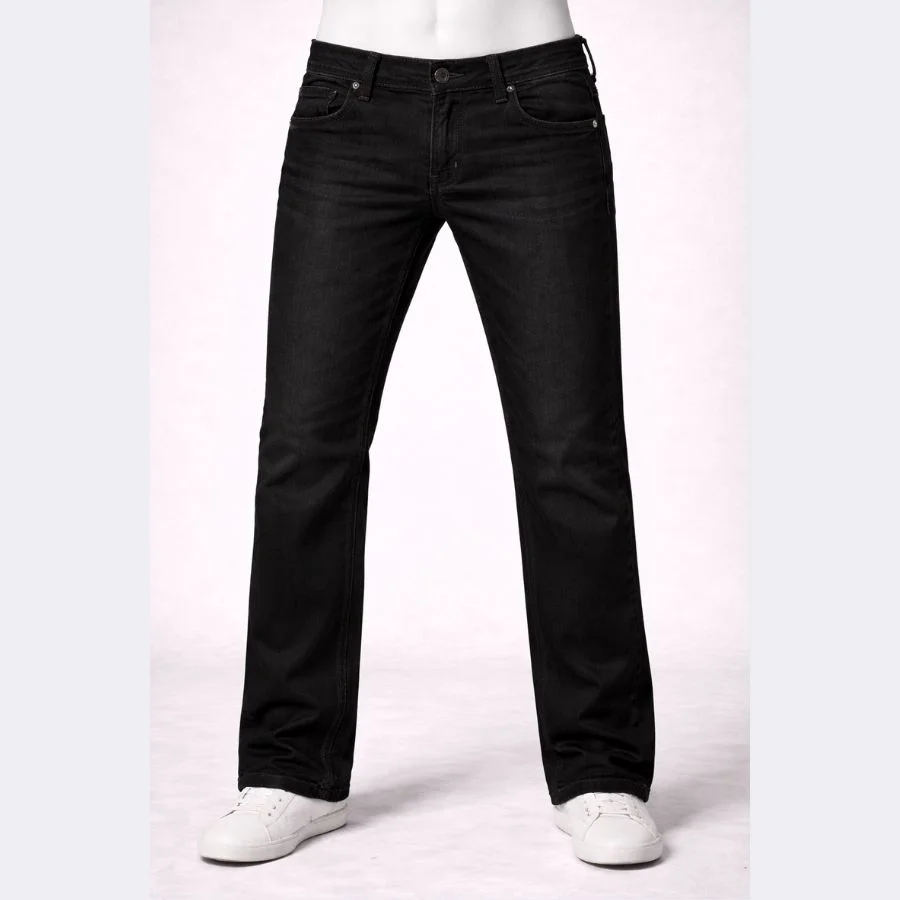 J2331 (1) GUESS Leather Look Black Jeans