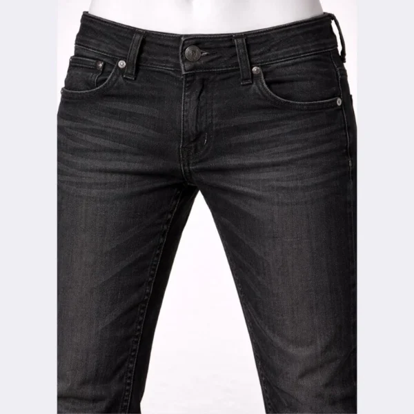 GUESS Leather Look Black Jeans - Waist 30 - Image 3