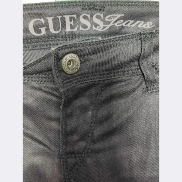 GUESS Leather Look Black Jeans - Waist 30 - Image 4
