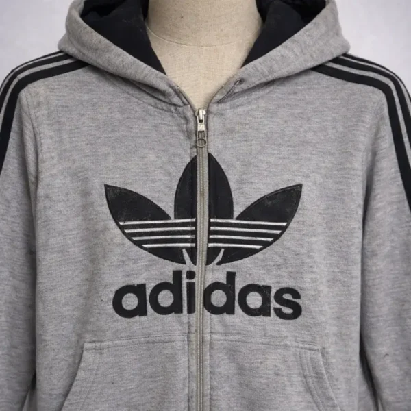 ADIDAS Zipper Sweater Hoodie - Size Small - Image 3