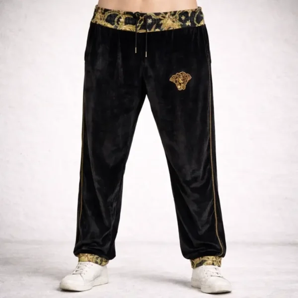 VERSACE Gold Logo Trouser