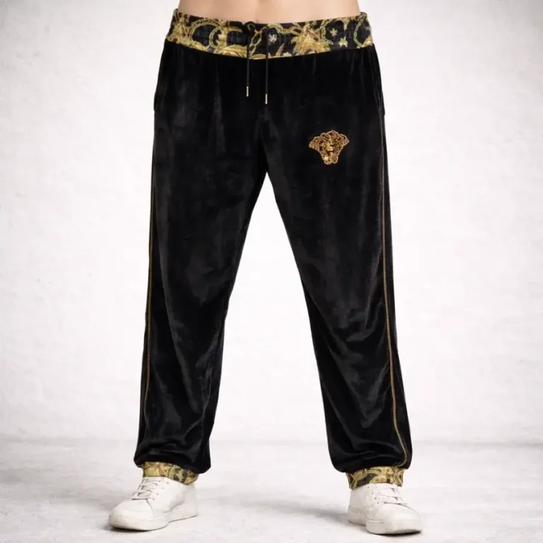 VERSACE Gold Logo Trouser