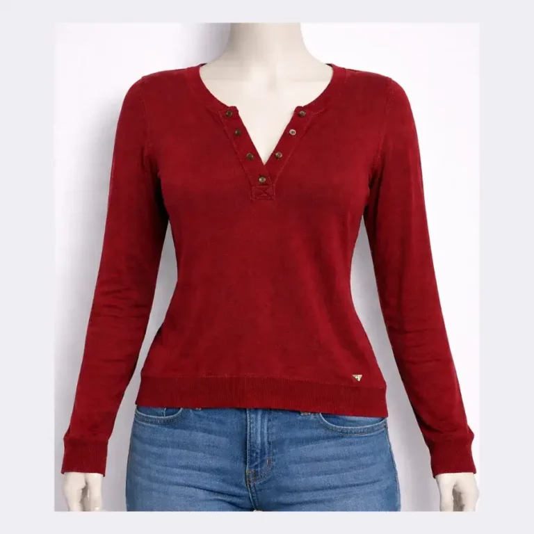 GUESS Long Sleeves V Neck Shirt for Women