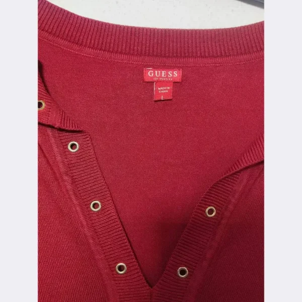 GUESS Long Sleeves V Neck Shirt for Women L - Image 4
