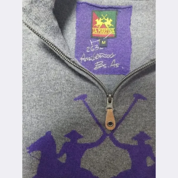 LA MARTINA Vintage Zip Sweater for Men - Size Medium - Image 4