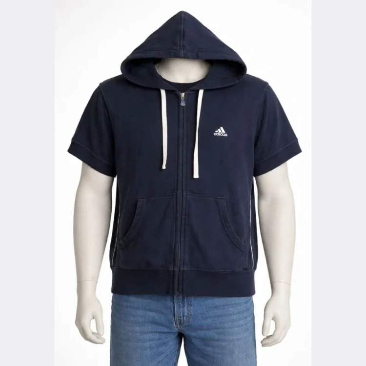 ADIDAS Short Sleeve Zip Hoodie