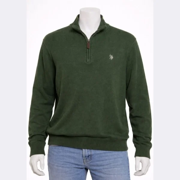 POLO Men’s Half-Zip Green Sweater
