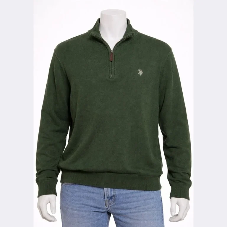POLO Men’s Half-Zip Green Sweater
