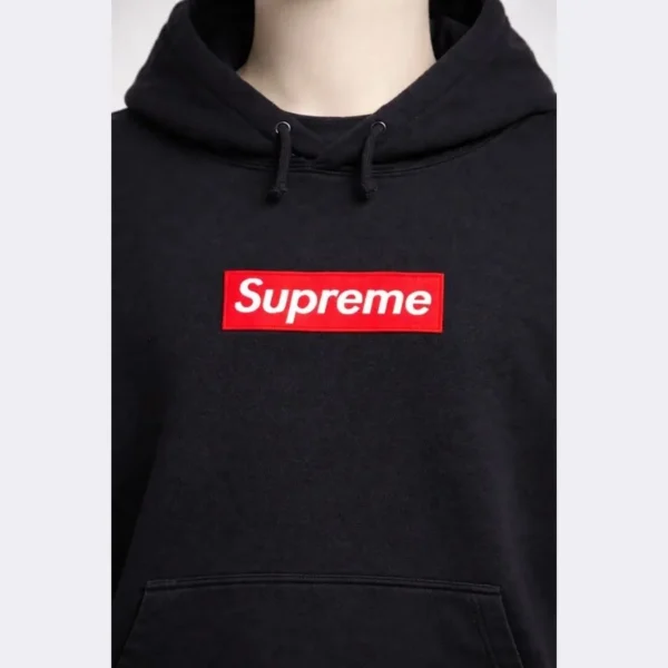 SUPREME Black Hoodie for Men - Size Large - Image 3