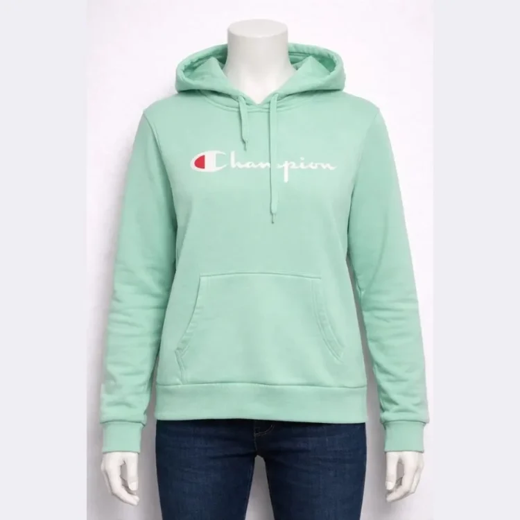 CHAMPION Mint Green Hooded Sweatshirt