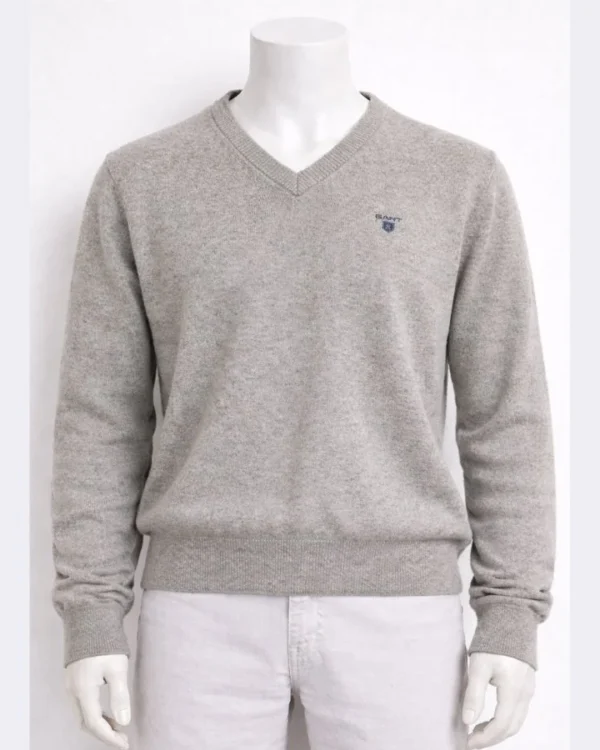 GANT Men’s Light Grey Sweater – Size Medium