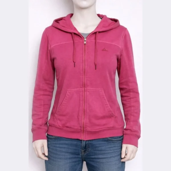 ADIDAS Women’s Pink Zip-Up Hoodie