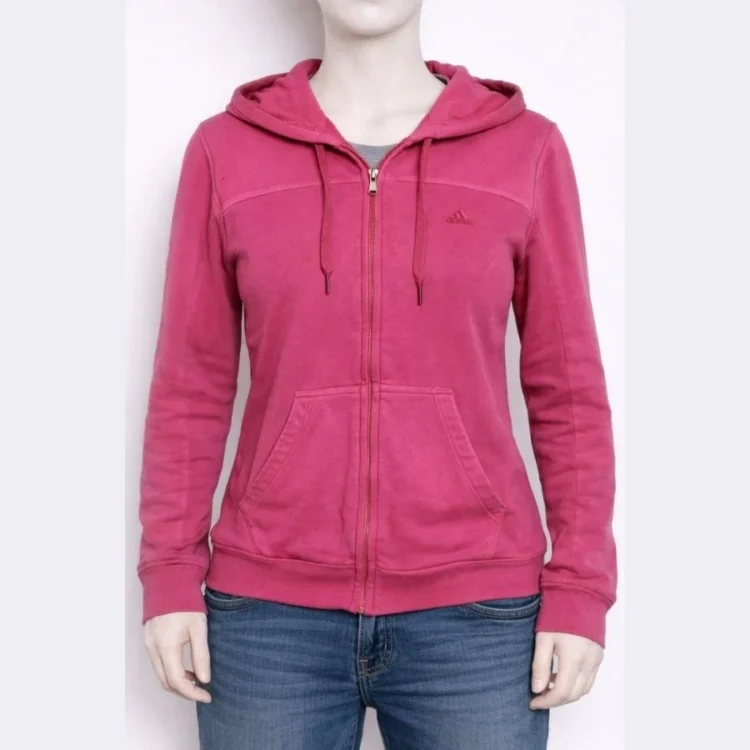 ADIDAS Women’s Pink Zip-Up Hoodie