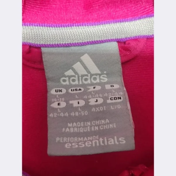 ADIDAS Women’s Pink Zip-Up Hoodie – Size Large - Image 4