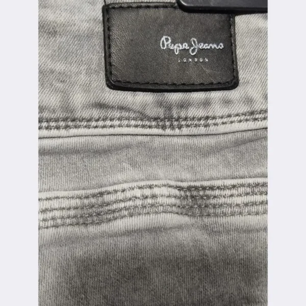 PEPE JEANS Grey Slim Fit Jeans - Waist 31 - Image 4