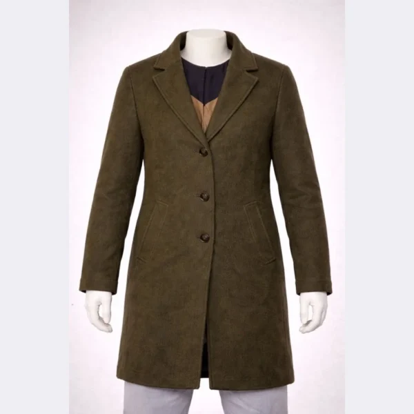 BOSS Women Long Wool Coat Jacket
