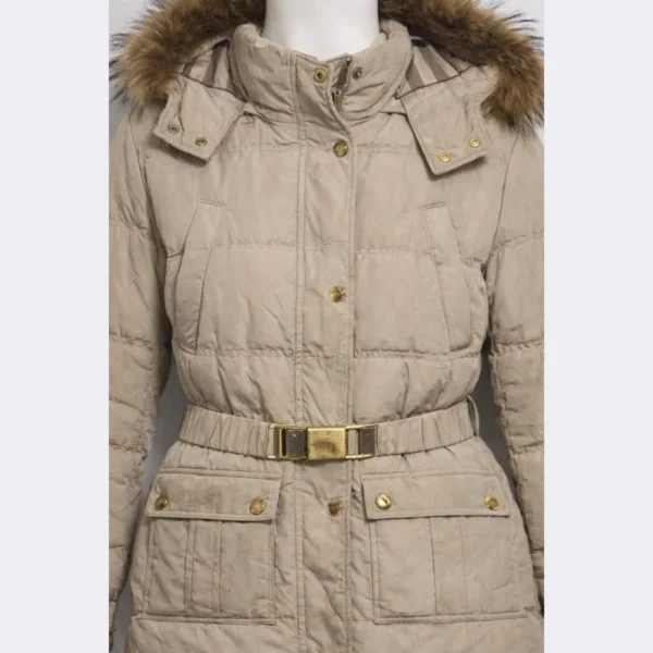 BURBERRY Women’s Hooded Down Jacket – Size Medium - Image 3