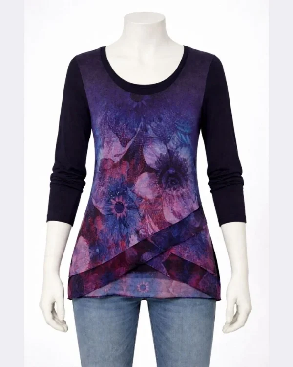 DESIGUAL Women Long Sleeve Printed Sweater