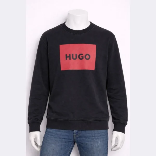 HUGO BOSS Men’s Black Sweatshirt – Size Large