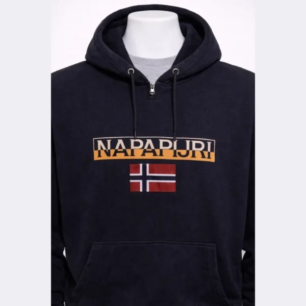 NAPAPIJRI Men’s Logo Hoodie – Size Large - Image 3