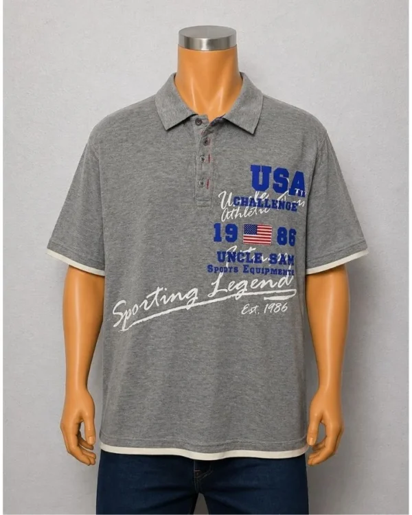 Uncle Sam Grey Polo