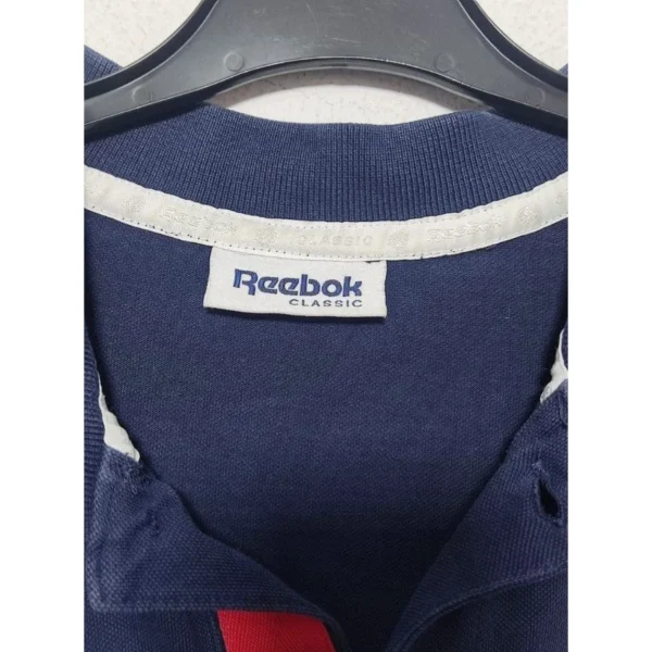 Reebok Navy Polo Shirt Size Large - Image 4