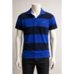 Hollister Blue Striped Polo Shirt
