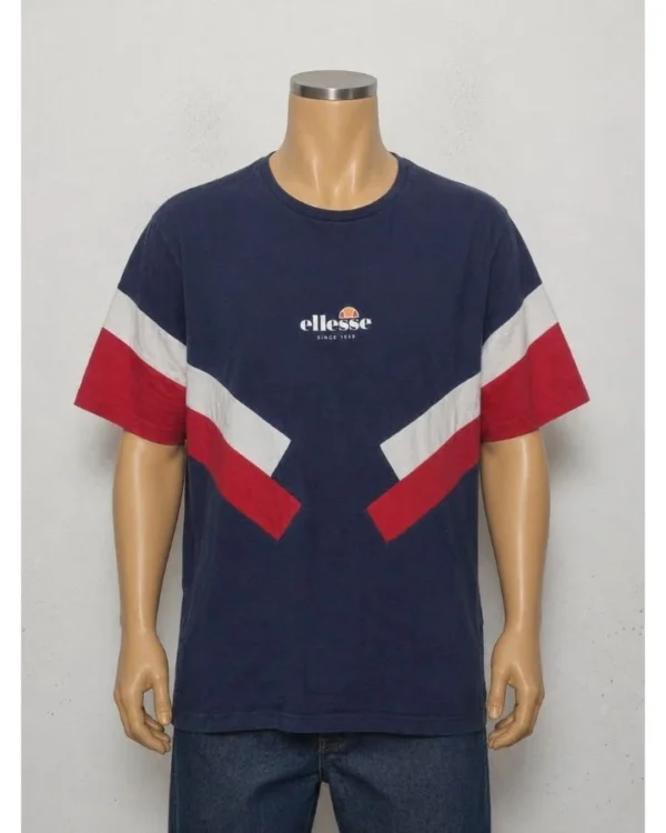 Ellesse Navy Color Block T-Shirt