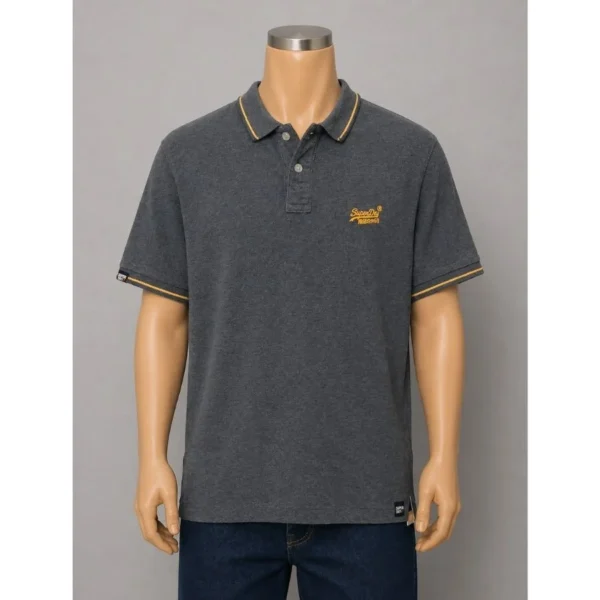 Superdry grey polo shirt