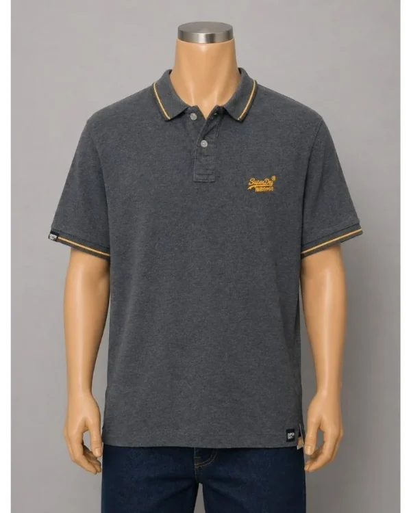 Superdry grey polo shirt