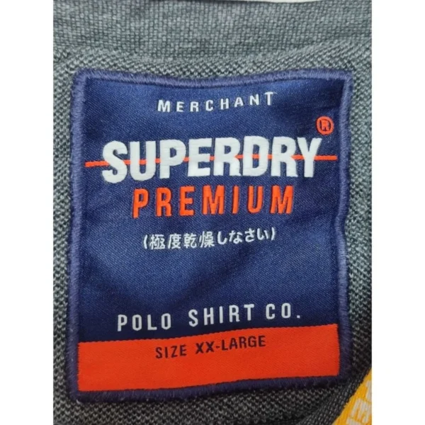 Superdry Grey Polo Shirt Size XXL - Image 4
