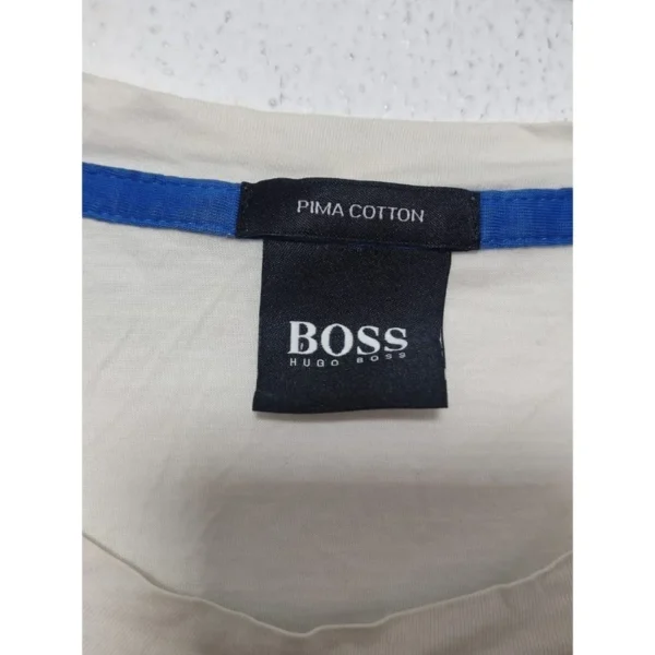 Hugo Boss White Graphic T-Shirt Size XL - Image 4